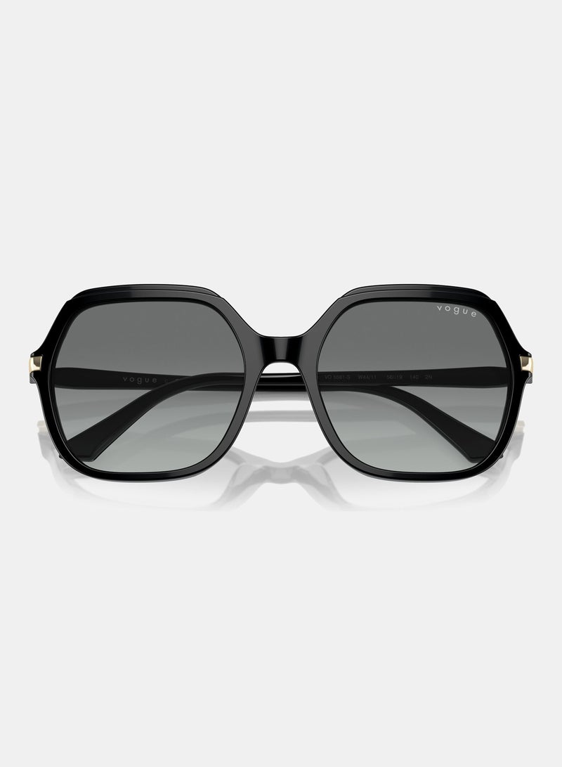 Vogue Full Rim Hexagon Sunglasses 5561S, 56, W44, 11 - Image 5